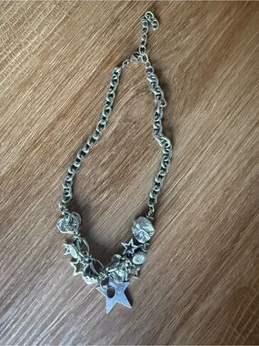 Silver Star Charm Necklace Chain like new